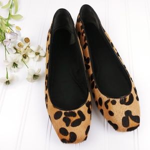 Kate Spade 8 Cheetah Print Calf Hair Ballet Flats